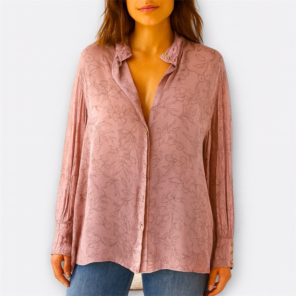 Part Two Purple Floral Print Blouse